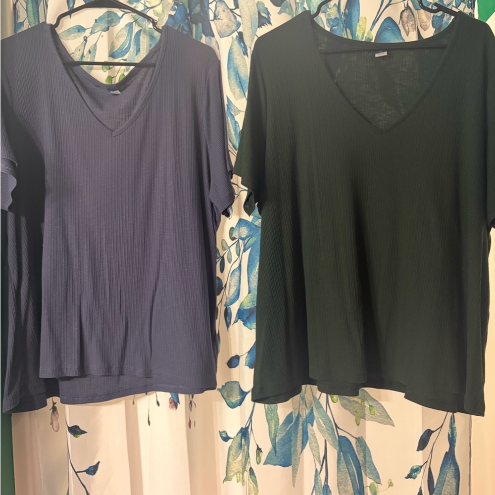 V-Neck Ribbed Women Tops
